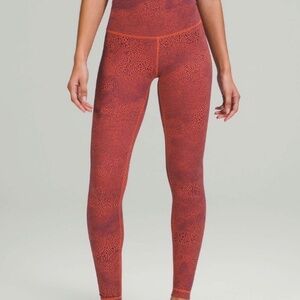 1075 lululemon Wunder Train High-Rise Tight - Size 4 -  Crackle Glaze Orange